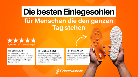 Die besten Einlegesohlen für Menschen die den ganzen Tag stehen